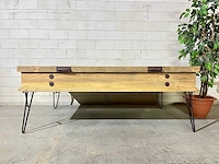 Vintage salontafel met klep - afbeelding 1 van  5
