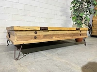 Vintage salontafel met klep - afbeelding 1 van  6