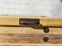 Vintage salontafel met klep - afbeelding 4 van  6