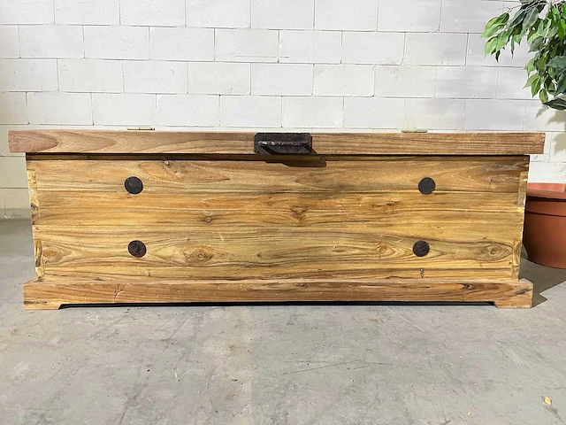 Vintage salontafel met klep - afbeelding 3 van  5