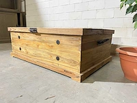 Vintage salontafel met klep - afbeelding 4 van  5