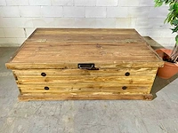 Vintage salontafel met klep - afbeelding 1 van  8