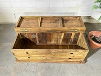 Vintage salontafel met klep - afbeelding 2 van  8