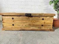Vintage salontafel met klep - afbeelding 3 van  8