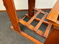 Vintage schoolbank voetenplank verstelbaar - afbeelding 4 van  5