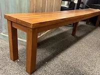 Vintage sidetable/bank, teakhout - afbeelding 1 van  3