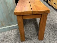 Vintage sidetable/bank, teakhout - afbeelding 2 van  3