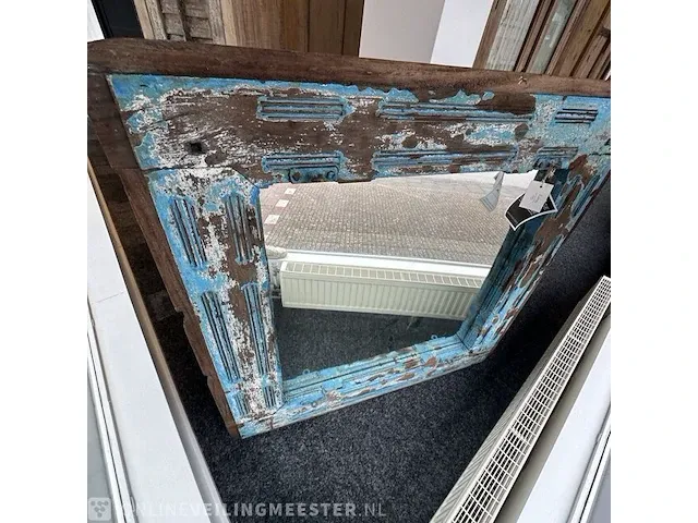 Vintage spiegel, 140x140x7 cm - afbeelding 1 van  4