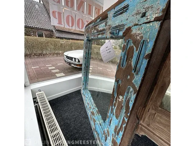 Vintage spiegel, 140x140x7 cm - afbeelding 2 van  4