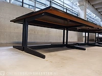 Vintage vergadertafel zwart - afbeelding 4 van  9