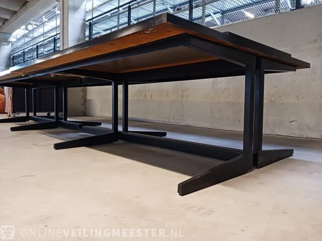Vintage vergadertafel zwart - afbeelding 6 van  9