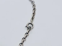 Vintage zilveren romeins zakhorloge met ketting - afbeelding 6 van  6