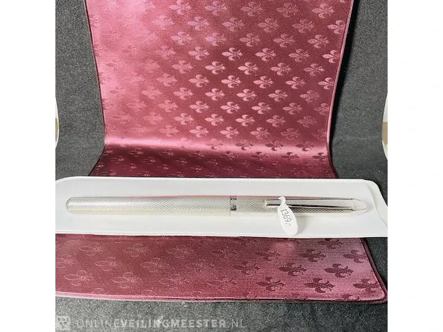 Vintage zilveren vulpen - massief 925 barleycorn montblanc model - new old stock - afbeelding 1 van  7