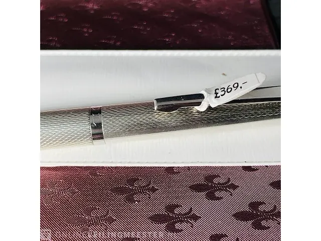 Vintage zilveren vulpen - massief 925 barleycorn montblanc model - new old stock - afbeelding 3 van  7