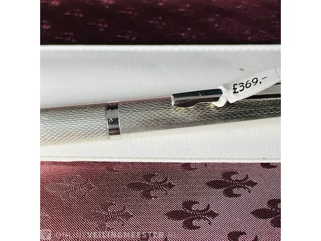 Vintage zilveren vulpen - massief 925 barleycorn montblanc model - new old stock - afbeelding 4 van  7