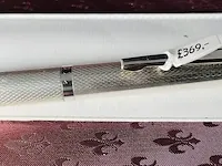 Vintage zilveren vulpen - massief 925 barleycorn montblanc model - new old stock - afbeelding 4 van  7