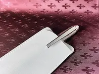 Vintage zilveren vulpen - massief 925 barleycorn montblanc model - new old stock - afbeelding 5 van  7