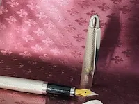 Vintage zilveren vulpen - massief 925 barleycorn montblanc model - new old stock - afbeelding 7 van  7