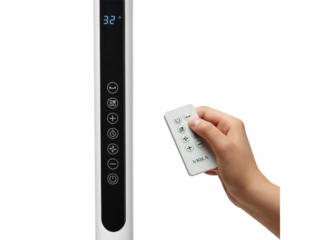 Viola stille staande ventilator met afstandsbediening 25 db, 32 snelheden hoogte instelbaar - afbeelding 2 van  4