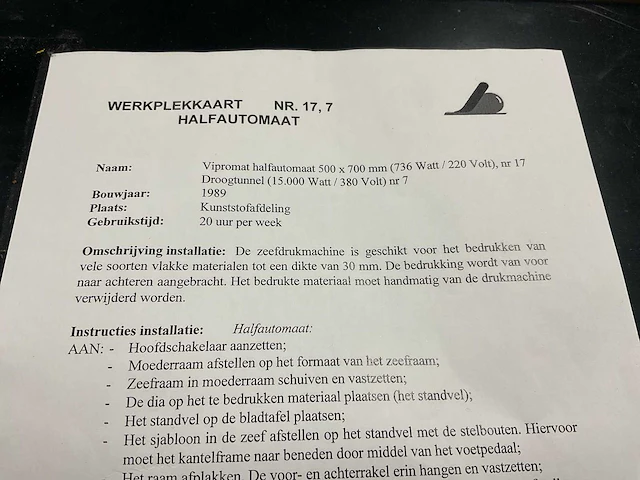 Viprotech v-mat semi automatische zeefdrukmachine - afbeelding 9 van  9
