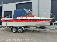 Vis / toerboot oldenburger 17, met yamaha 80 pk en boottrailer