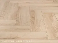 Visgraat laminaat vloer - 40,46m2 floer, creme eiken - afbeelding 4 van  7