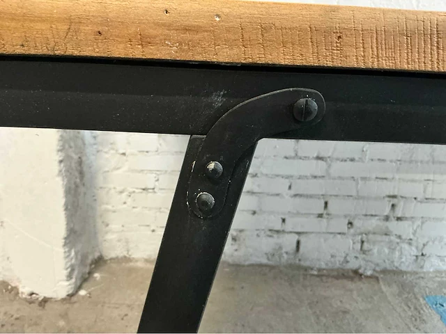 Visgraatmotief, massief hout met vigneerlaag eetkamertafel - afbeelding 7 van  8