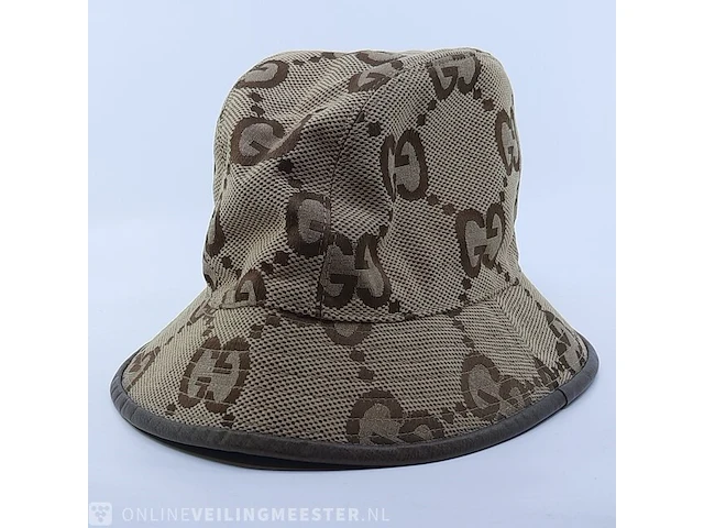 Vissershoedje, maat m (57 cm) gucci, jumbo gg canvas bucket hat - afbeelding 1 van  7