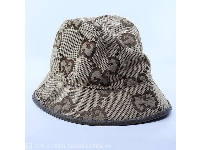 Vissershoedje, maat m (57 cm) gucci, jumbo gg canvas bucket hat - afbeelding 2 van  7