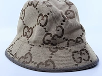Vissershoedje, maat m (57 cm) gucci, jumbo gg canvas bucket hat - afbeelding 2 van  7