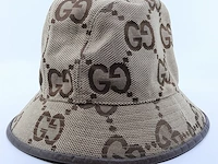 Vissershoedje, maat m (57 cm) gucci, jumbo gg canvas bucket hat - afbeelding 3 van  7
