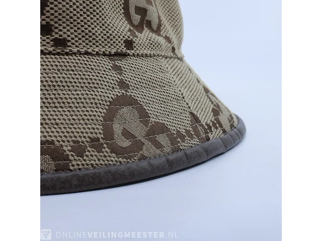 Vissershoedje, maat m (57 cm) gucci, jumbo gg canvas bucket hat - afbeelding 4 van  7