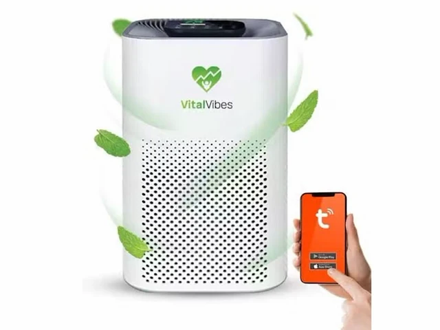 Vitalvibes luchtreiniger pro air purifier met hepa filter automatische stand - afbeelding 1 van  1