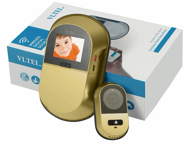 Vi.tel. e0551 40 digitale wi-fi digitale deur spion goud - afbeelding 1 van  2