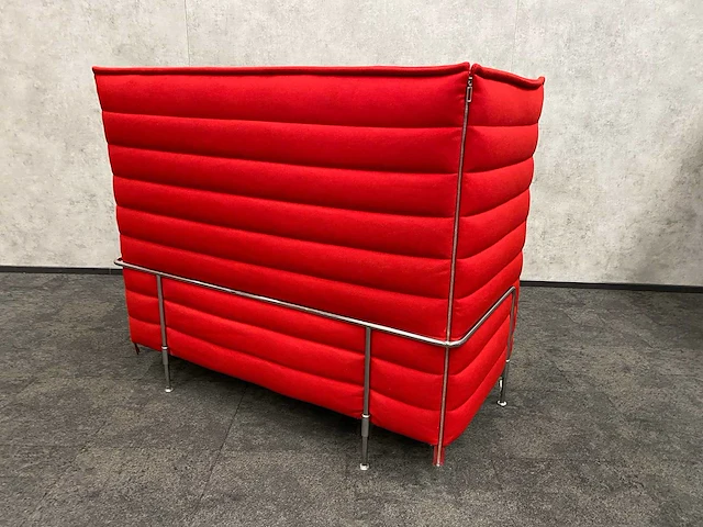 Vitra alcove - design sofa - rood - afbeelding 6 van  12