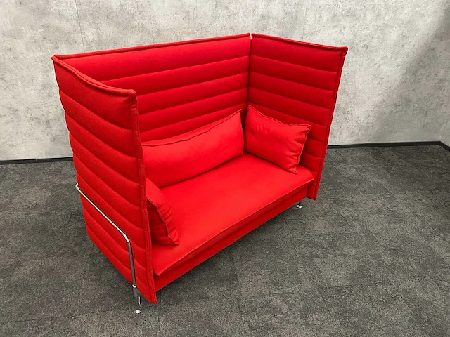 Vitra alcove - design sofa - rood - afbeelding 8 van  12