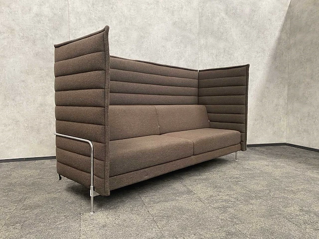 Vitra alcove highback - 3-zits design sofa - coffee - afbeelding 10 van  12