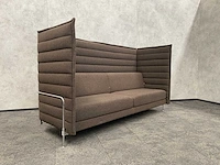 Vitra alcove highback - 3-zits design sofa - coffee - afbeelding 10 van  12