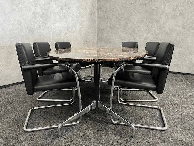 Vitra/ emperador - 6 persoons design set - marmer - afbeelding 28 van  30