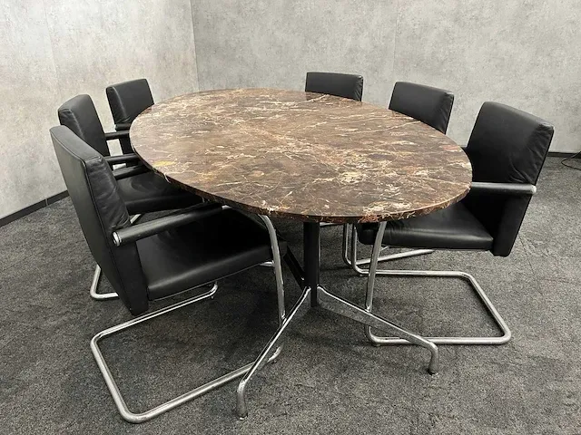 Vitra/ emperador - 6 persoons design set - marmer - afbeelding 30 van  30