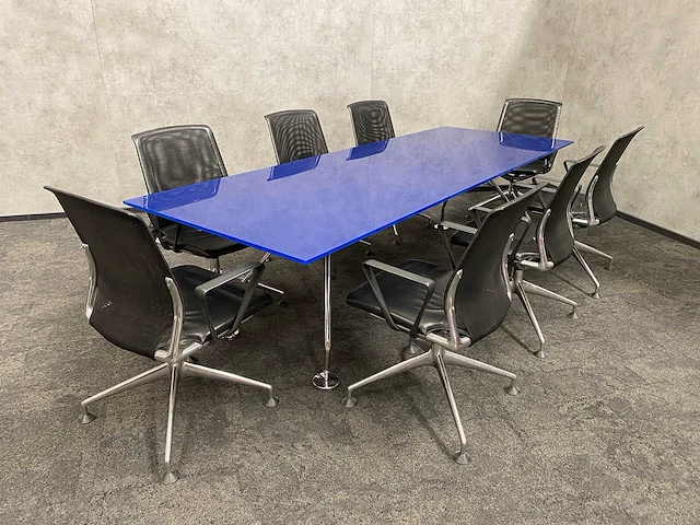 Vitra meda/ tecno nomos - 8 persoons design set 280x100 - afbeelding 12 van  32