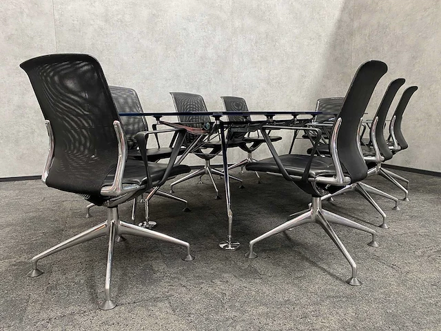 Vitra meda/ tecno nomos - 8 persoons design set 280x100 - afbeelding 30 van  32