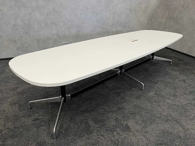 Vitra segmented - bootvorm design vergadertafel 340x120 - afbeelding 9 van  16