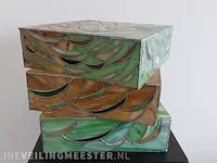 Vitray / glas-in-lood "three boxes" - afbeelding 2 van  5