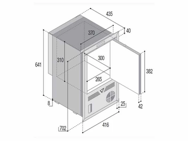 Vitrifrigo im clp refill pf marine stainless steel ice maker 12v - f18400190sp - afbeelding 8 van  9