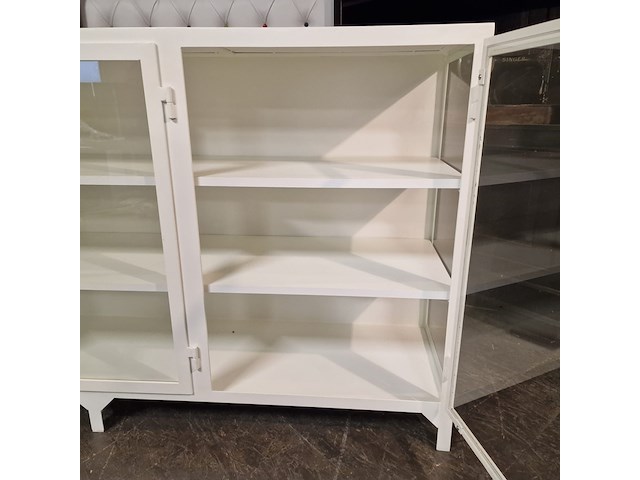 Vitrinekast chesterfield, chesterfield, wit - afbeelding 4 van  6