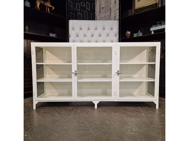 Vitrinekast chesterfield, chesterfield, wit - afbeelding 6 van  6