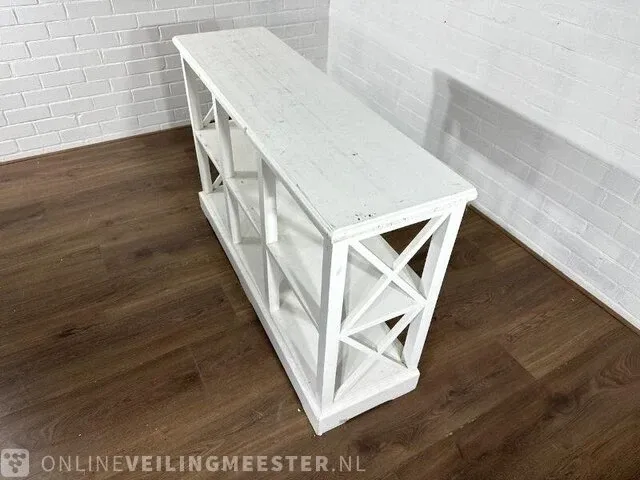 Vitrinekast – eiken – zwart stalen afwerking - afbeelding 3 van  5