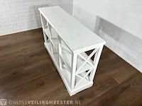 Vitrinekast – eiken – zwart stalen afwerking - afbeelding 3 van  5