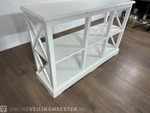 Vitrinekast – eiken – zwart stalen afwerking - afbeelding 4 van  5